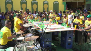 Deu Samba recria clima das Copas e grava audiovisual que une futebol e pagode em Santa Luzia