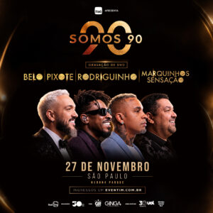 Belo, Pixote, Rodriguinho e Marquinhos Sensação se unem em Somos 90, reunião inédita dedicada ao pagode dos anos 90