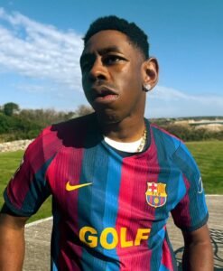 Spotify dá controle criativo a Tyler, The Creator em sua mais recente colaboração na camisa do FC Barcelona