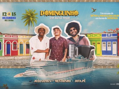 João Gomes, Jota.pê e Mestrinho anunciam o Navio Dominguinho: música e poesia em alto-mar
