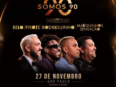 Belo, Pixote, Rodriguinho e Marquinhos Sensação se unem em Somos 90, reunião inédita dedicada ao pagode dos anos 90
