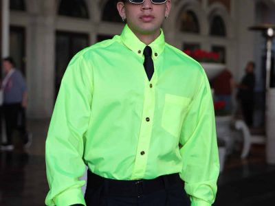 Léo Foguete aposta em look com detalhes do nordeste para o Grammy Latino